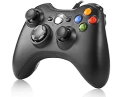 JAMSWALL Manette filaire Xbox 360, Filaire GamePad Controller, Manette du Contrôleur de Jeu Filaire avec Double Vibration Pou