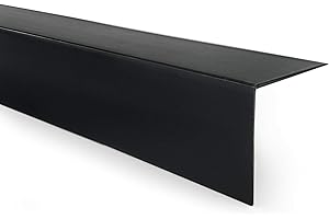 Quest Cornière PVC 25x25mm, autoadhésive, protection d'angles et de bords, rigide – noir, 100cm