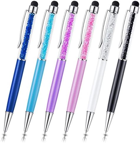 JinZhiCheng 6 Pcs Universal Touch Screens Ultra-thin Capacitor Combo Pen for Phone (Multicolor Random)