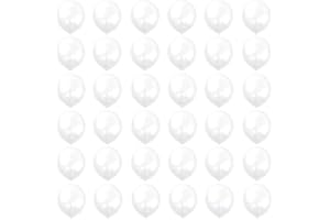 POPOYU Clear Balloons 5 inch,36pcs Mini Transparent Balloons Thick Natural Clear Latex Balloon Birthday PartyBalloon Stuffing Balloon Tiny HeliumBalloons for Baby Shower,Wedding,Birthday Party Decorations