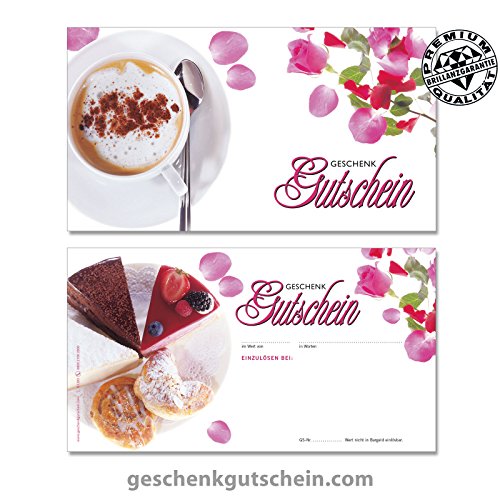 100 Stk. Geschenkgutscheine für Kaffeehäuser, Bäckereien, Café´s, Konditoreien G1203