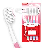 Colgate Sensitive+ Ultra Soft (1.2X softer bristles) Manual Toothbrush Designed for Sensitive Teeth (Mega Saver Pack) - 4 Pcs