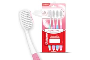 Colgate Sensitive Toothbrush - Pack of 4 - Ultra Soft bristles take Care of Sensitive Teeth and Gums - India