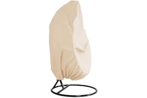 HONCENMAX Jardín Funda para Silla de Cocoon - Cubierta para Silla Colgante - Mantén Tu Balancín De Mimbre Protegido - Impermeable Muebles Funda - Tela Oxford con Forro de PVC