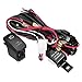 Produktbild WINOMO 12 V 5 Pin Car Rocker Switch Wiring Harness 300 W Taste mit Relais und Sicherung (rotes Licht)