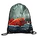 Produktbild Naiyin Unisex Beauty and Goldfish Print Drawstring Backpack Rucksack Shoulder Bags Gym Bag Sport Bag