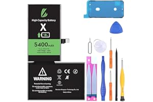 ‎LL TRADER LL TRADER Akku für iPhone X, 5400mAh Lithium-Ionen-Akku mit hoher Kapazität und Allen Reparaturwerkzeugen