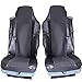 Produktbild 2 x LKW SITZBEZÜGE KUNSTLEDER SCHWARZ-GRAU SCHONBEZÜGE NEU PASSGENAU