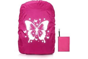 CAPANEUS Regenschutz Rucksack, 35L Regenschutz Schulranzen, Reflektierender Rucksack Überzug Wasserdicht, Regenüberzug Rucksack, Reflektor Rucksack Cover, Backpack Rain Cover für Jungen Mädchen Schulanfänger