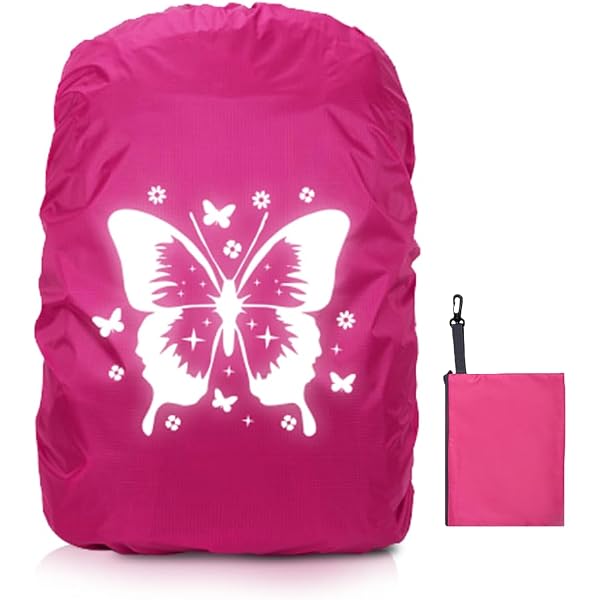 Produktbild von Geschenke Schultüte Mädchen Hestya Kinder Brustbeutel „Schmetterlinge" – Dreifach Faltbar Mit Schlüsselanhänger Bagger Kinder