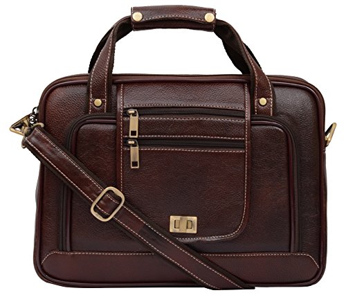 Sk Trader 22 Liters Leather Brown 14" Laptop Briefcase (Jt-2011_Brown) RS.2091 (74.00% Off) - Amazon
