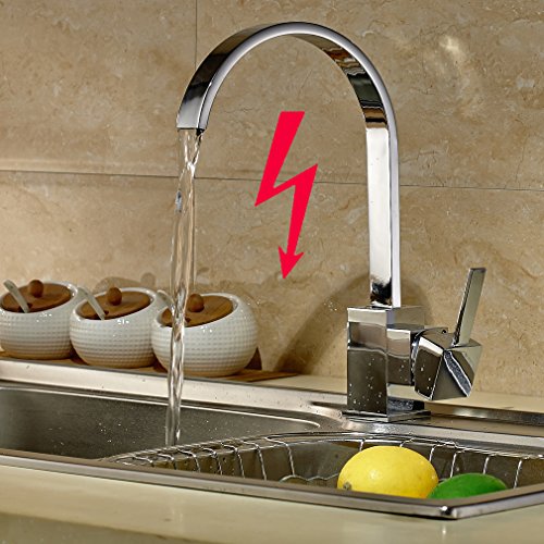 Auralum® Elegant Design Niederdruck Spülenarmatur Waschtischarmatur Armatur Einhebelmischer 360°Schwenkbarer Auslauf 2 Jahre Garantie