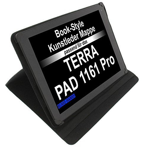 Tasche für Wortmann Terra Pad 1161 Pro Book Style Schutz Hülle Buch schwarz
