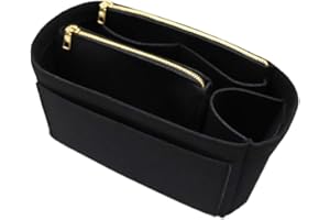 LEXSION Purse Organizer,Felt Bag Organizer Insert Purse Organizer For LV Speedy,Neverful,Tote,Handbag,Shaper 8023 Black L, 2-Black, L
