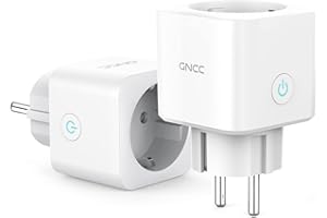 Smarte Steckdose misst Stromverbrauchsmesser GNCC WLAN Smart Steckdose Mini funktioniert mit Alexa,Google Home Sprachsteuerung Fernzugriff, Nur 2.4GHz WIFI, 2 Stücke