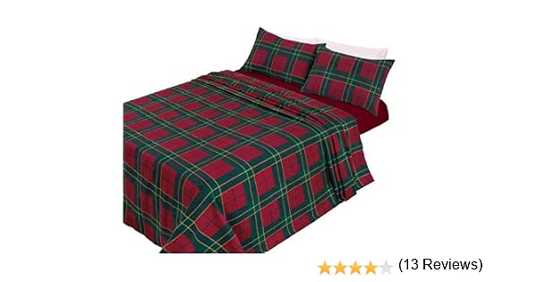 Centesimo Web Shop Completo Lenzuola Letto Di Flanella Caldo Cotone In 3 Misure Prodotto In Italia Scozzesi Scozzese Tartan Piazza E Mezza Rosso Blind Games