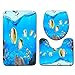 Produktbild Klein Ball Teppich-3Stücke Badematte Set Wasseraufnahme Bad Carpet Teppich Bad Matte Hause Wohnzimmer Küche Tür Bodenmatte Für Wc Rutschfeste45X75CM