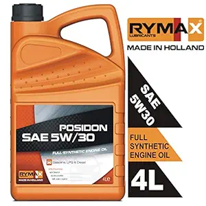 Rymax Posidon SAE 5W-30, API SN/CF, ACEA A3/B4, Full Synthetic Engine Oil for Car (4 L)