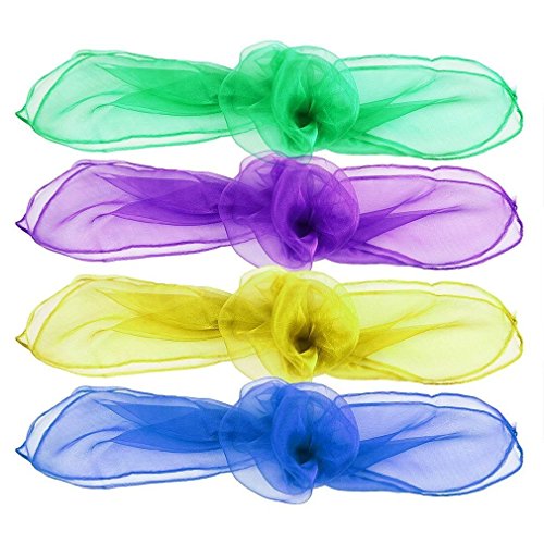 [10 Pieces-10 Colors] Vpsan Gesaeumte Quadrat Schal Rhythmus magische Tanz mehrfarbigen Schals (Satz 10) - 4