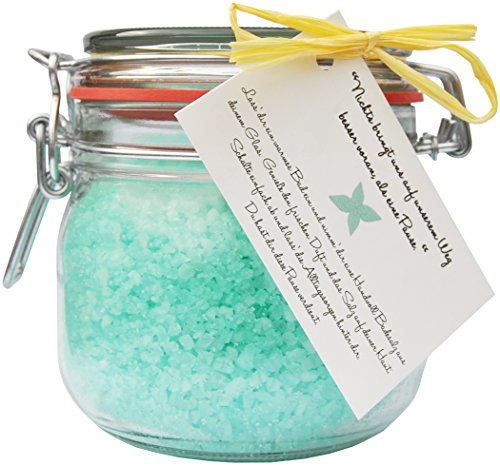 CareElite Totes Meer Badesalz Geschenkset 600 g Totes Meersalz als natürlicher Badezusatz im wiederverwendbaren Einmach-Glas 100% plastikfrei mit wohltuendem Pfefferminz-Duft fürs Bad