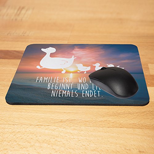 Mr. & Mrs. Panda Mauspad Druck Enten Familie – 100% handmade & handbedruckt – Enten, Entenfamilie, Kinder, Ente, Mutter Mouse Pad, Mousepad, Computer, PC, Männer, Mauspad, Maus, Geschenk, Druck, Schenken, Motiv, Arbeitszimmer, Arbeit, Büro Enten, Entenfamilie, Kinder, Ente, Mutter - 4