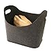 Produktbild Aufbewahrungsbox oval in Filzoptik als Aufbewahrungskorb für Kaminholz, als Korb für Spielzeug, Hundespielzeug oder Transportbox - verschiedene Farben (anthrazit)