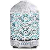 【7 Farben Nachtlicht】: Dieser ätherische Öldiffusor hat 7 wechselnde Farblichter, jede Farbe kann verändert oder festgelegt werden, schafft eine ruhige und sanfte Atmosphäre, wenn Sie arbeiten, lesen, studieren oder schlafen. Drücken Sie lange auf die Lichttaste, um das Licht auszuschalten.