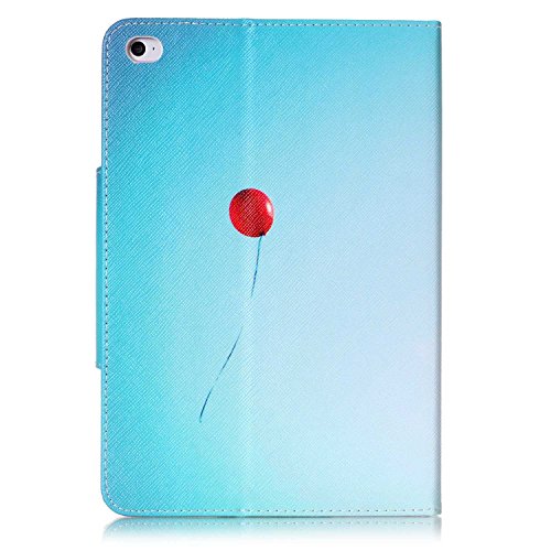 iPad Air 2 Hülle, Deenor Bunt Painting und Stilvoll Brieftasche Tasche PU Leder Flip Protective Stand Tasche Schutzhülle Hülle für Apple iPad Air 2 iPad 6 Generation.[Red Balloon] - 3