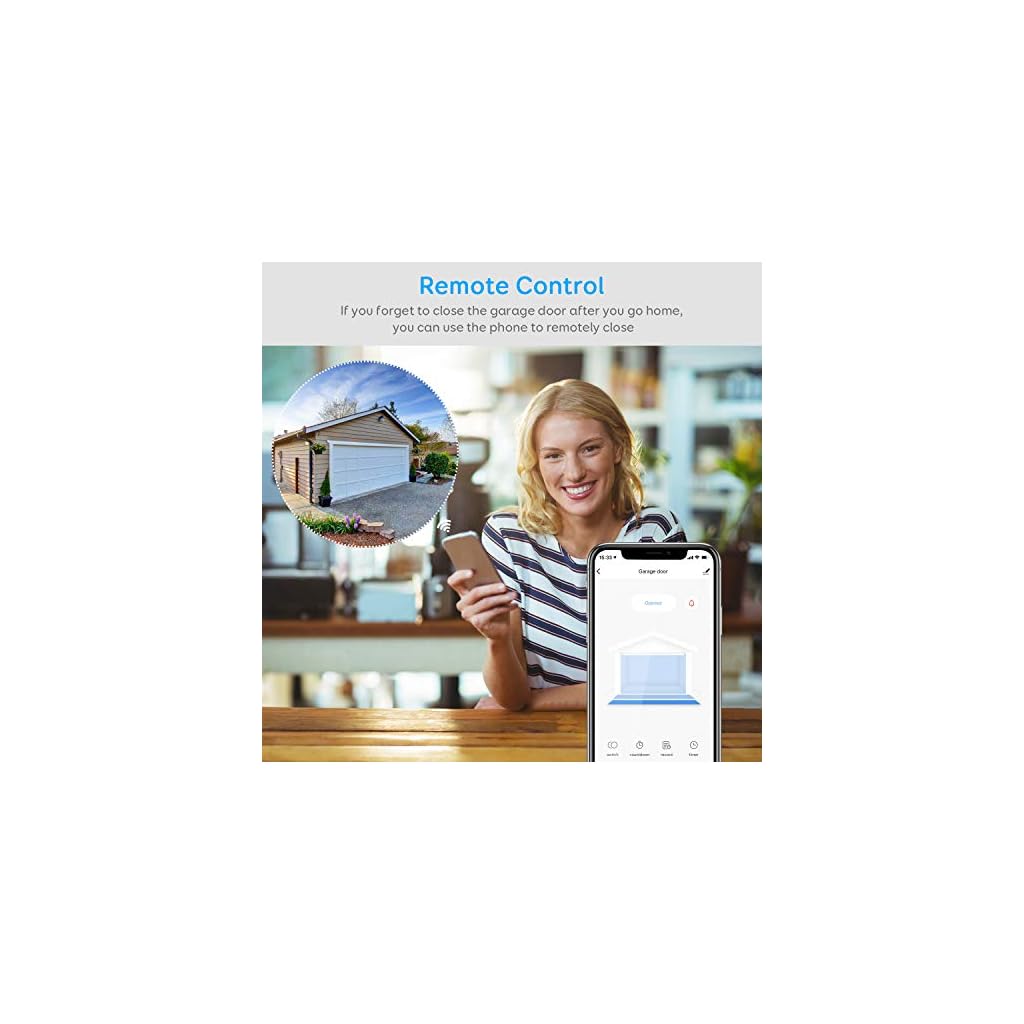 Abridor de Puerta Garaje Inteligente Wifi, Maxcio Garaje Interruptor