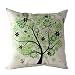 Produktbild Internet Kissenbezug Blumen Baum Kissenbezug Sofa Taille Wurf (Grün)