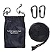 Produktbild WOLFWILL 10ft Camping Hängematte Baum-Gurt-Set 2000 lb Belastbarkeit [36 Ösen] [2 Sichere Karabinerhaken] Kein Kratzer Suspension Swing-Kit w/Packsack (Schwarz)