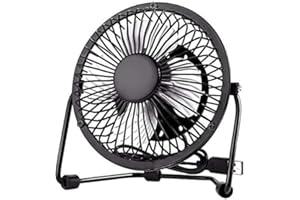 ELAELA Ventilador de Mesa USB - Mini Ventilador silencioso y Regulable - Ventilador portátil para el Calor en la Oficina o en casa.