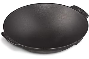 Enders Switch Grid Wok czarny, z masywnego, emaliowanego żeliwa, dobre rozprowadzanie ciepła, uchwyty boczne, pasuje do wielu rusztów Enders Switch Grid, szer. 38 x dł. 35 x wys. 10 cm #7797