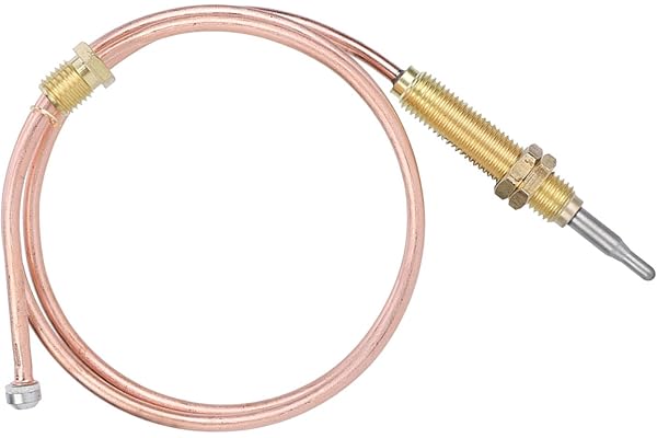 WPKD BLUEIY Kit Thermocouple à Gaz Universel,60cm M8x1 Thermocouples à Gaz de Chauffage,Métal Filetage,pour Chauffage,Brasero,Four,Chauffe-Eau(5,5x1cm)