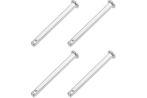 sourcing map 4 Stück Steckbolzen Splintstift Flachekopf Einloch Gabelkopfstifte Gelenkstift 5mm x 50mm aus Edelstahl 304