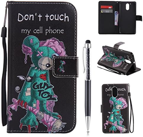 Leather Cover for Moto G4 / Moto G4 Plus Case, ZCRO Leather Wallet Colourful Pattern Magnetic Closure Flip Cover Case with Card Holder Strap Stand Function Shell Ultra Thin Slim Fit Wallet Book Style Cute Design Phone Case for Motorola Moto G4 / G4 Plus (Bear)