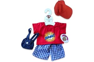 Build a Bear fit Teddy Bear Clothes Boom! Outfit & Denim Backpack