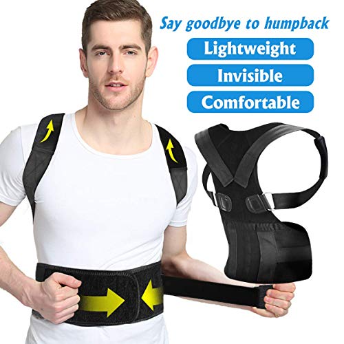 Aiglam Correzione Postura, Correttore Postura Schiena Supporto Professionale Fascia Posturale Correttore, Schiena Dritta Indietro, Supporto Colonna per Schiena e Terapia del Dolore alla Spalla