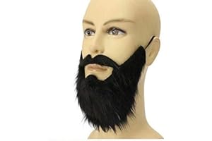 Ungfu Mall Fake Beard, Fake Moustache Funny Halloween Masks Beard, Halloween Costume Accessories Moustache Fancy Dress Party for Masquerade Costume Party, Costume and Performance