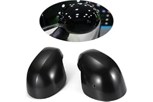 UVCANY MINI F54 F55 F56 F57 F60 Nach Juli 2019 Spiegelabdeckungen, AutoTür spiegelkappen für Mini Cooper S/JCW F54-F60 2020-2023 (Schwarz glänzend, F-Serie Mit Lichtloch)