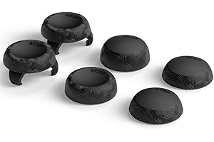 SCUF Kontrola Uchwyty na Kciuki – 4 Sztuk z 2 podstawami – Taktyka – Uchwyty na Kciuki z Joystickiem do Kontrolera Xbox One i Xbox Series X|S, PS4, PS5, Nintendo Switch Pro – Czarny