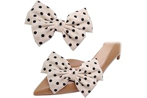 Tsangbaby Lot de 2 pinces à chaussures amovibles en satin avec nœud en satin - Couleur unie - Élégantes - Pour fête de mariage - Accessoires pour cheveux pour femmes et filles