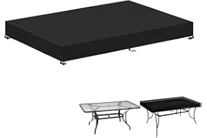 LAMUNI Funda Mesa Exterior Impermeable Cubierta de Mesa de Jardín Anti-Viento Funda Protectora Muebles Jardin Antipolvo Fundas para Mesa Exterior Anti-UV Funda Mesa Jardin Rectangular, 160x90x15cm