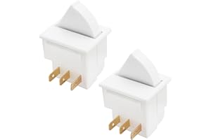 Create idea 2 interruttori per luce della porta del frigorifero a 3 pin compatibili con Whirlpool W11396033 12002646 WPW10656771 40,8 x 29,3 mm 125 V/5 A 250 V/2,5 A, sensore di luce per porta del