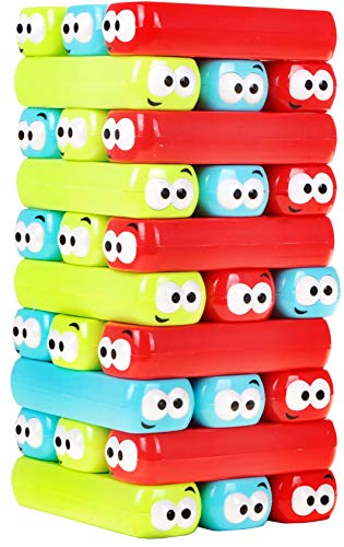 Preisvergleich Produktbild HUKITECH Jenga JUNIOR Stacking Spiel Geschicklichkeitsspiel Aktionsspiel Partyspiel Gesellschaftsspiel Reflex Game - Familienspiel mit hohem Spaßfaktor