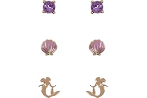 Disney Princess The Little Mermaid Purple & Gold Trio Earring Set SH00702YRVL