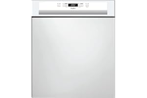 Lave vaisselle encastrable 60 cm Whirlpool WBC3C26 - Lave vaisselle integrable Bandeau blanc - Classe énergétique A++ / Affichage temps restant - Départ différé
