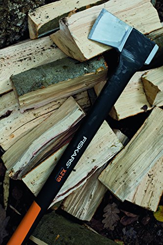 Fiskars Spaltaxt, Inklusive Klingen- und Transportschutz, Länge 70 cm, Antihaftbeschichtet, Hochwertige Stahl-Klinge/Glasfaserverstärkter Kunststoff-Stiel, Schwarz/Orange, X21–L, 2,1 kg, 1015642 - 5