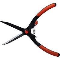 Garten Primus Gartenschere, Grasschere, Rasenschere, Buchsbaumschere, groß, schwarz/orange, 28 x 4,9 x 4 cm, 01210