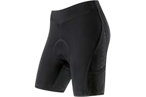Santic Mujer Ciclismo Corto Pantalones Badana Acolchados MTB Transpirables De Secado Rápido Negro